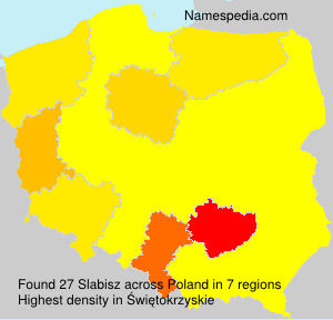 Surname Slabisz in Poland Surname Slabisz in Poland