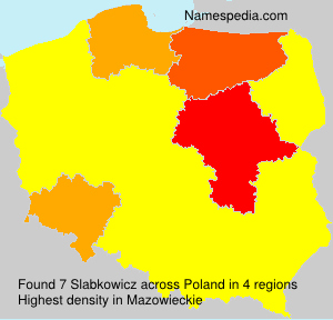 Surname Slabkowicz in Poland Surname Slabkowicz in Poland