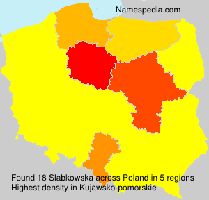 Surname Slabkowska in Poland Surname Slabkowska in Poland