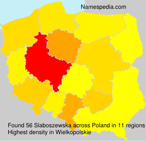 Surname Slaboszewska in Poland Surname Slaboszewska in Poland