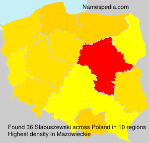 Surname Slabuszewski in Poland Surname Slabuszewski in Poland