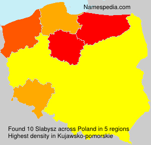 Surname Slabysz in Poland Surname Slabysz in Poland