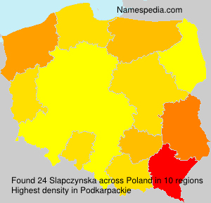 Surname Slapczynska in Poland Surname Slapczynska in Poland
