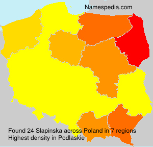Surname Slapinska in Poland Surname Slapinska in Poland