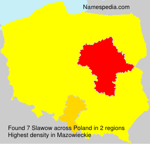 Surname Slawow in Poland Surname Slawow in Poland