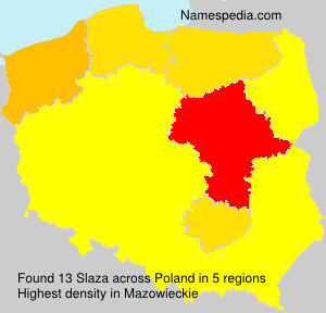 Surname Slaza in Poland Surname Slaza in Poland