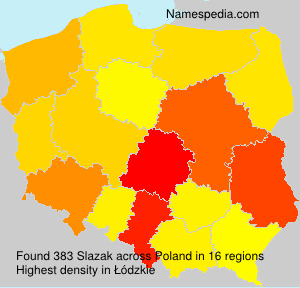 Surname Slazak in Poland Surname Slazak in Poland