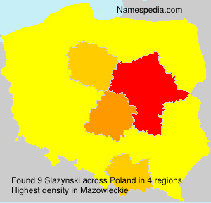 Surname Slazynski in Poland Surname Slazynski in Poland