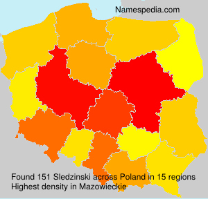 Surname Sledzinski in Poland Surname Sledzinski in Poland