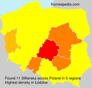 Surname Slifierska in Poland Surname Slifierska in Poland