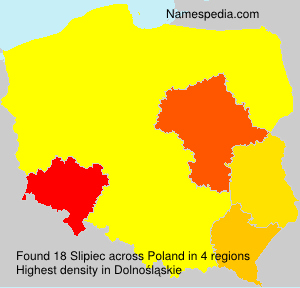 Surname Slipiec in Poland Surname Slipiec in Poland