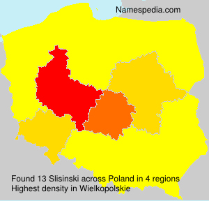 Surname Slisinski in Poland Surname Slisinski in Poland