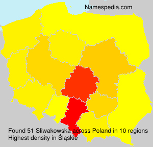 Surname Sliwakowska in Poland Surname Sliwakowska in Poland