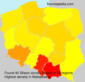 Surname Sliwon in Poland Surname Sliwon in Poland