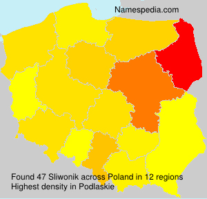 Surname Sliwonik in Poland Surname Sliwonik in Poland