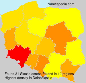Surname Slocka in Poland Surname Slocka in Poland