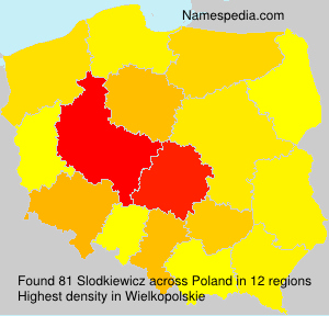 Surname Slodkiewicz in Poland Surname Slodkiewicz in Poland