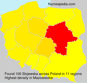 Surname Slojewska in Poland Surname Slojewska in Poland