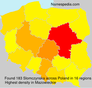 Surname Slomczynska in Poland Surname Slomczynska in Poland