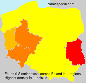 Surname Slomianowski in Poland Surname Slomianowski in Poland