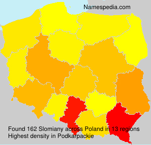 Surname Slomiany in Poland Surname Slomiany in Poland