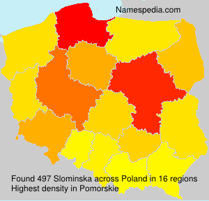 Surname Slominska in Poland Surname Slominska in Poland