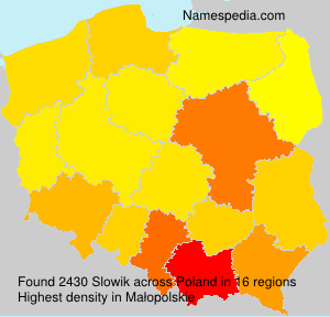 Surname Slowik in Poland Surname Slowik in Poland