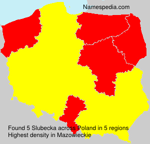 Surname Slubecka in Poland Surname Slubecka in Poland