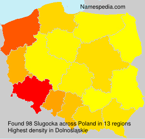 Surname Slugocka in Poland Surname Slugocka in Poland