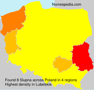 Surname Slupna in Poland Surname Slupna in Poland