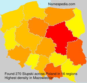 Surname Slupski in Poland Surname Slupski in Poland