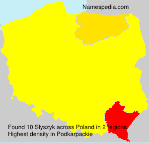 Surname Slyszyk in Poland Surname Slyszyk in Poland