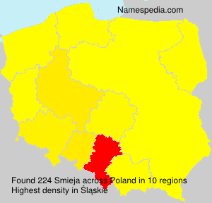 Surname Smieja in Poland Surname Smieja in Poland