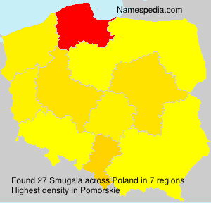 Surname Smugala in Poland Surname Smugala in Poland
