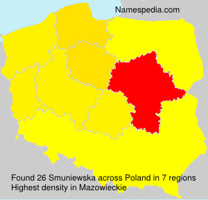 Surname Smuniewska in Poland Surname Smuniewska in Poland