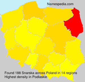 Surname Snarska in Poland Surname Snarska in Poland