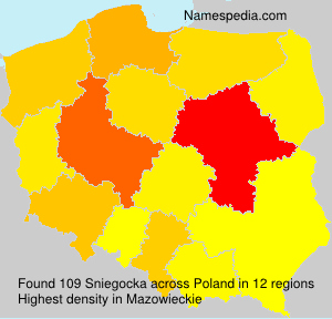 Surname Sniegocka in Poland Surname Sniegocka in Poland