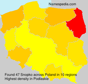 Surname Snopko in Poland Surname Snopko in Poland