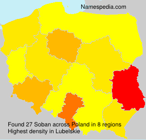 Surname Soban in Poland Surname Soban in Poland