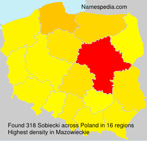 Surname Sobiecki in Poland Surname Sobiecki in Poland