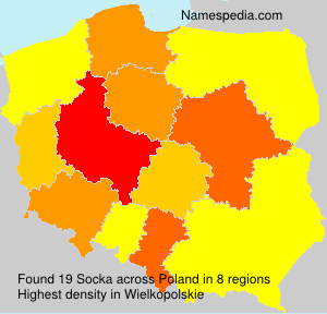 Surname Socka in Poland Surname Socka in Poland