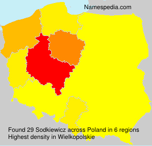 Surname Sodkiewicz in Poland Surname Sodkiewicz in Poland