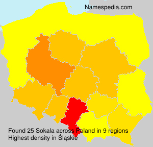 Surname Sokala in Poland Surname Sokala in Poland