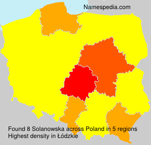 Surname Solanowska in Poland Surname Solanowska in Poland