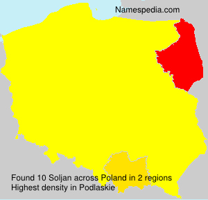 Surname Soljan in Poland Surname Soljan in Poland