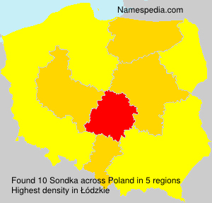 Surname Sondka in Poland Surname Sondka in Poland