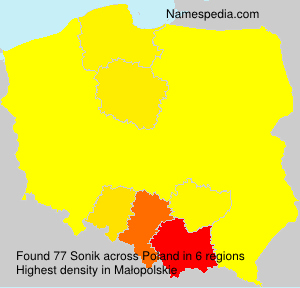 Surname Sonik in Poland Surname Sonik in Poland