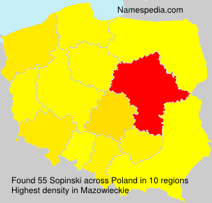Surname Sopinski in Poland Surname Sopinski in Poland