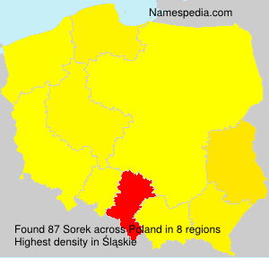 Surname Sorek in Poland Surname Sorek in Poland
