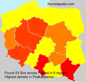 Surname Sos in Poland Surname Sos in Poland